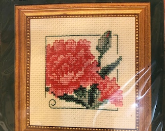 Orange Carnations Cross Stitch Pattern